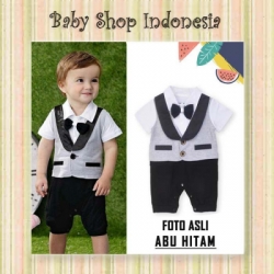 jumpsuit abu hitam 2  large